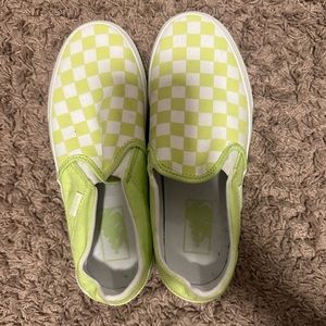 Checkered neon vans